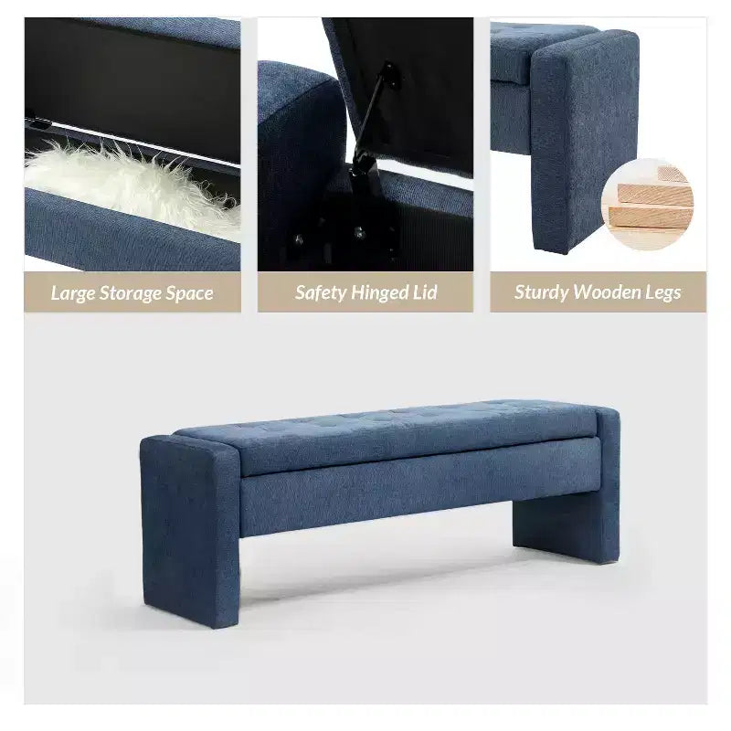 Banc de rangement capitonné moderne Rebeca | ART OF LIVING DESIGN