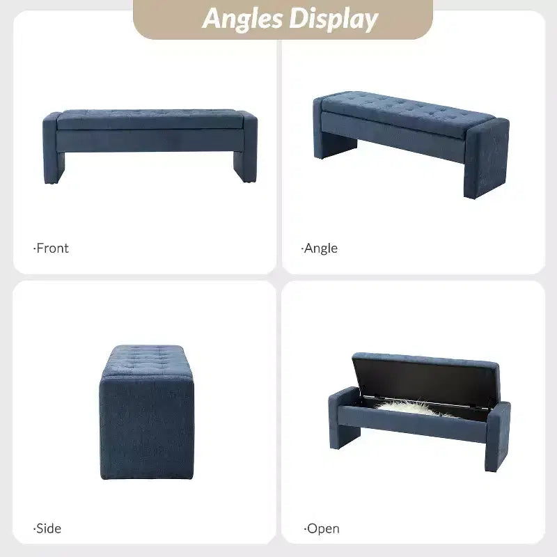 Banc de rangement capitonné moderne Rebeca | ART OF LIVING DESIGN