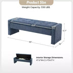 Banc de rangement capitonné moderne Rebeca | ART OF LIVING DESIGN
