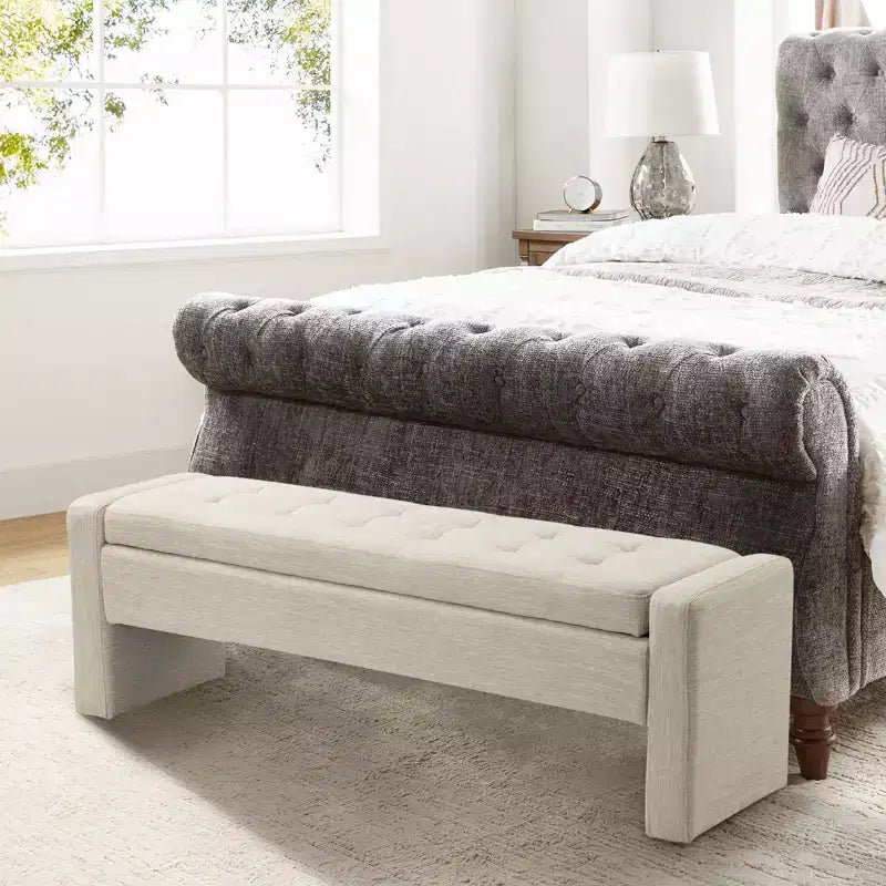 Banc de rangement capitonné moderne Rebeca | ART OF LIVING DESIGN