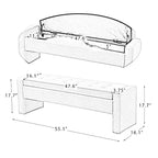 Banc de rangement capitonné moderne Rebeca | ART OF LIVING DESIGN