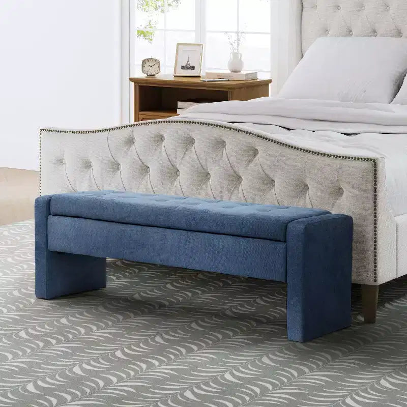 Banc de rangement capitonné moderne Rebeca | ART OF LIVING DESIGN
