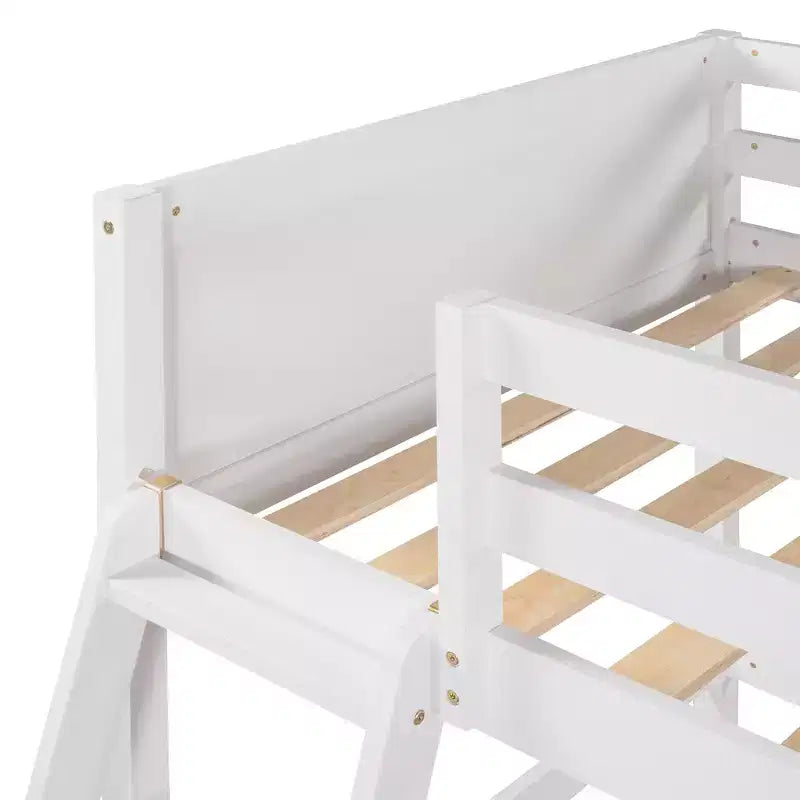 Lit superposé en bois double avec échelle, cadre de lit en bois, pas besoin de sommier tapissier - ModernLuxe