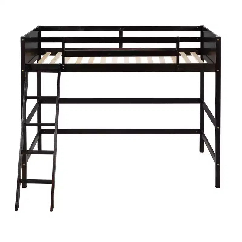 Lit superposé en bois double avec échelle, cadre de lit en bois, pas besoin de sommier tapissier - ModernLuxe