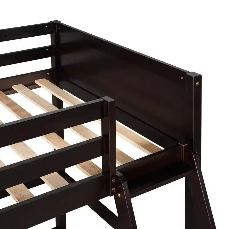 Lit superposé en bois double avec échelle, cadre de lit en bois, pas besoin de sommier tapissier - ModernLuxe