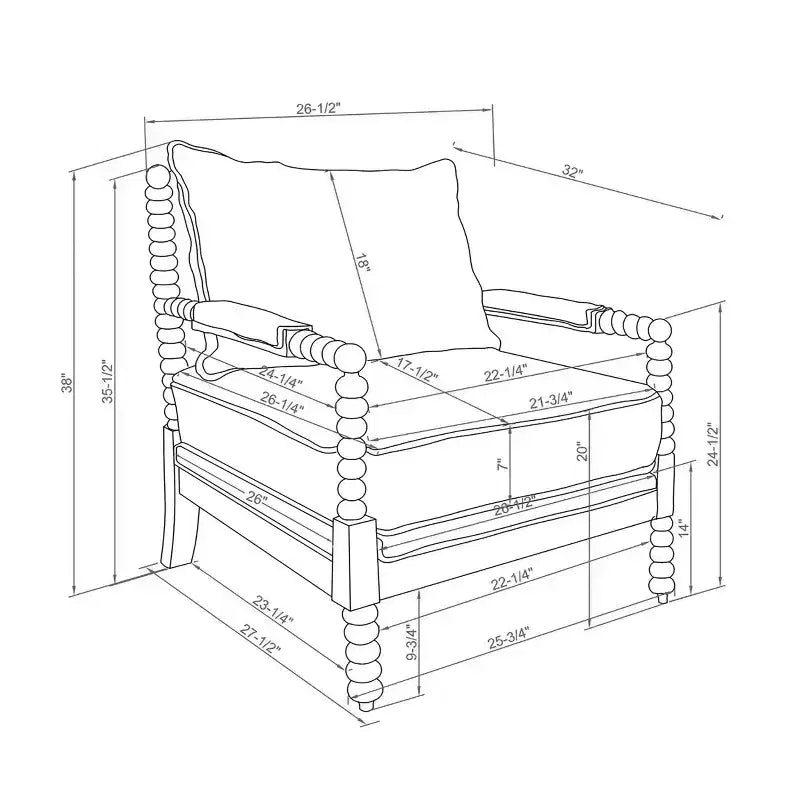 Fauteuil d'appoint Weslake Villa Farmhouse - HOMES: Inside + Out