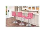 Tabourets de bar Yaheetech réglables et modernes en velours avec dossier et grande base, lot de 2
