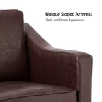 Fauteuil en cuir végétalien de transition Bonita avec coussin de siège amovible et garnitures cloutées | ART OF LIVING DESIGNS