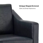 Fauteuil en cuir végétalien de transition Bonita avec coussin de siège amovible et garnitures cloutées | ART OF LIVING DESIGNS