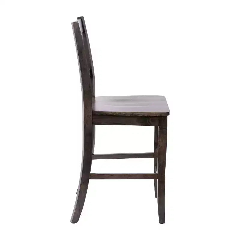 Flash Furniture Gwendolyn, lot de 2 tabourets de bar modernes de style rustique en bois massif de qualité commerciale, hauteur comptoir