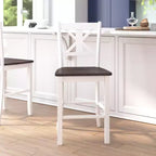 Flash Furniture Gwendolyn, lot de 2 tabourets de bar modernes de style rustique en bois massif de qualité commerciale, hauteur comptoir