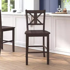 Flash Furniture Gwendolyn, lot de 2 tabourets de bar modernes de style rustique en bois massif de qualité commerciale, hauteur comptoir