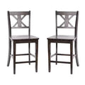 Flash Furniture Gwendolyn, lot de 2 tabourets de bar modernes de style rustique en bois massif de qualité commerciale, hauteur comptoir