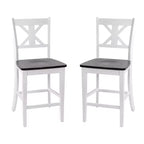 Flash Furniture Gwendolyn, lot de 2 tabourets de bar modernes de style rustique en bois massif de qualité commerciale, hauteur comptoir