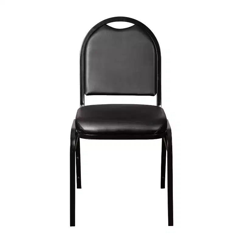 Flash Furniture Lot de 4 chaises de banquet empilables à dossier dôme de la série HERCULES, qualité commerciale, capacité de 227 kg, avec structure métallique