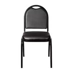 Flash Furniture Lot de 4 chaises de banquet empilables à dossier dôme de la série HERCULES, qualité commerciale, capacité de 227 kg, avec structure métallique