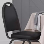 Flash Furniture Lot de 4 chaises de banquet empilables à dossier dôme de la série HERCULES, qualité commerciale, capacité de 227 kg, avec structure métallique