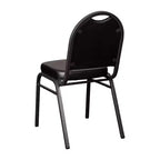 Flash Furniture Lot de 4 chaises de banquet empilables à dossier dôme de la série HERCULES, qualité commerciale, capacité de 227 kg, avec structure métallique