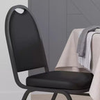 Flash Furniture Lot de 4 chaises de banquet empilables à dossier dôme de la série HERCULES, qualité commerciale, capacité de 227 kg, avec structure métallique