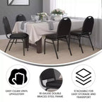 Flash Furniture Lot de 4 chaises de banquet empilables à dossier dôme de la série HERCULES, qualité commerciale, capacité de 227 kg, avec structure métallique