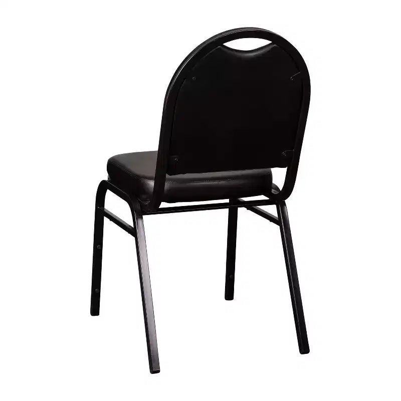 Flash Furniture Lot de 4 chaises de banquet empilables à dossier dôme de la série HERCULES, qualité commerciale, capacité de 227 kg, avec structure métallique