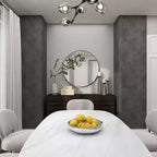 Miroir mural rond contemporain en bois de 36 po - Olivia & May