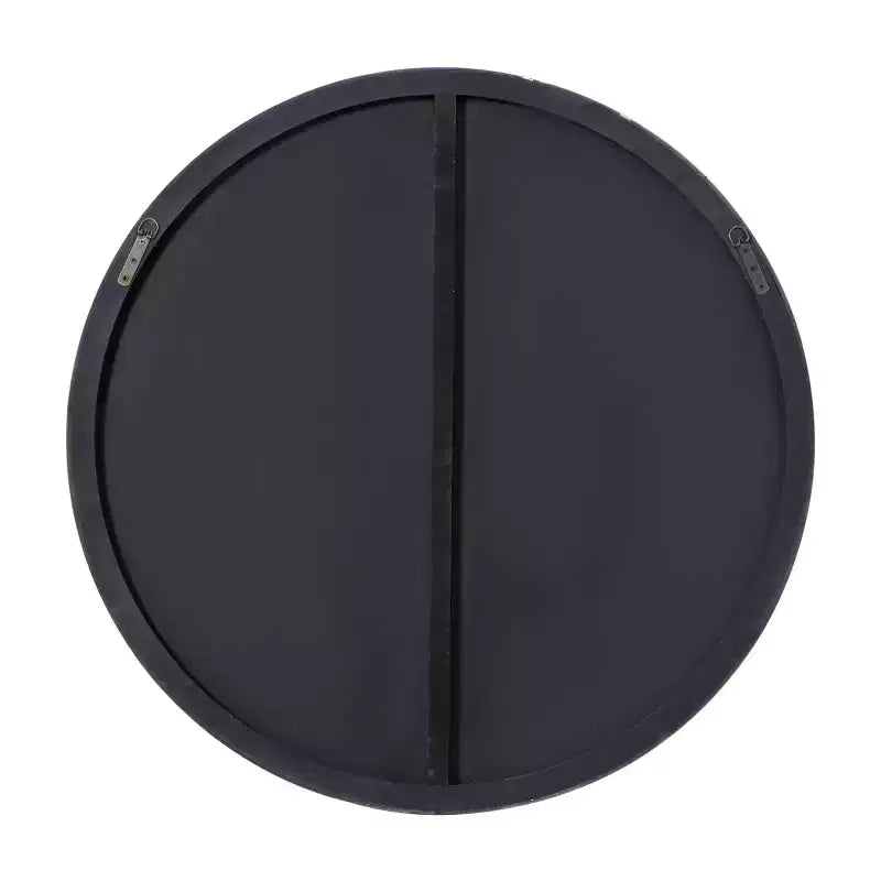 Miroir mural rond contemporain en bois de 36 po - Olivia & May
