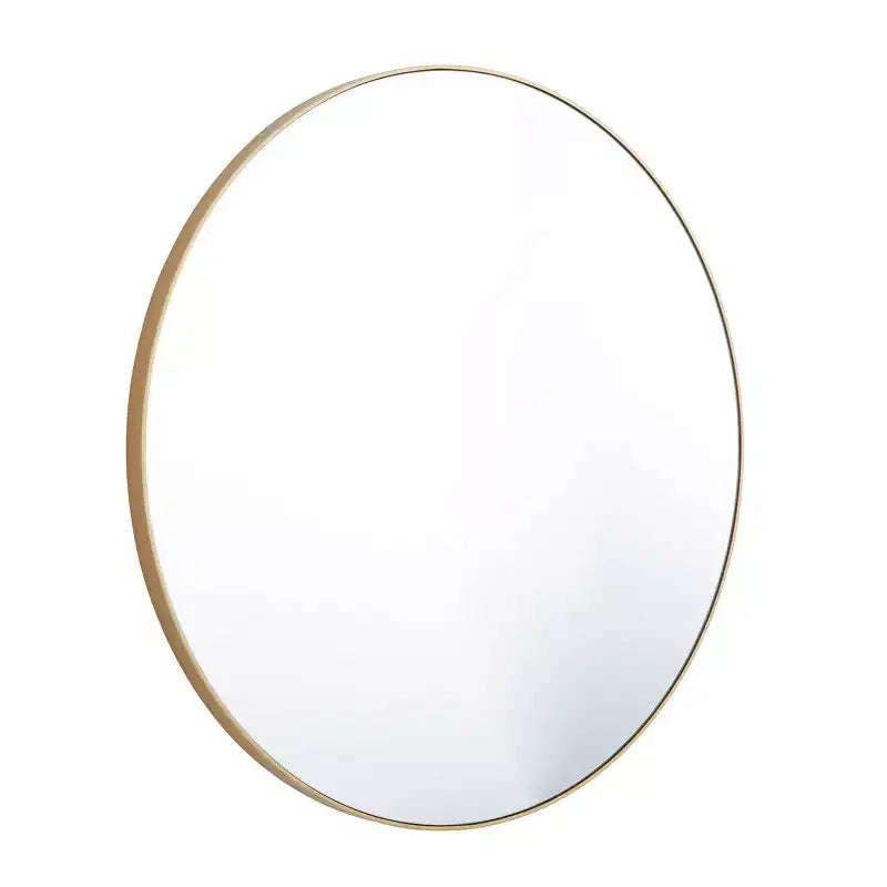 Miroir mural rond contemporain en bois de 36 po - Olivia & May