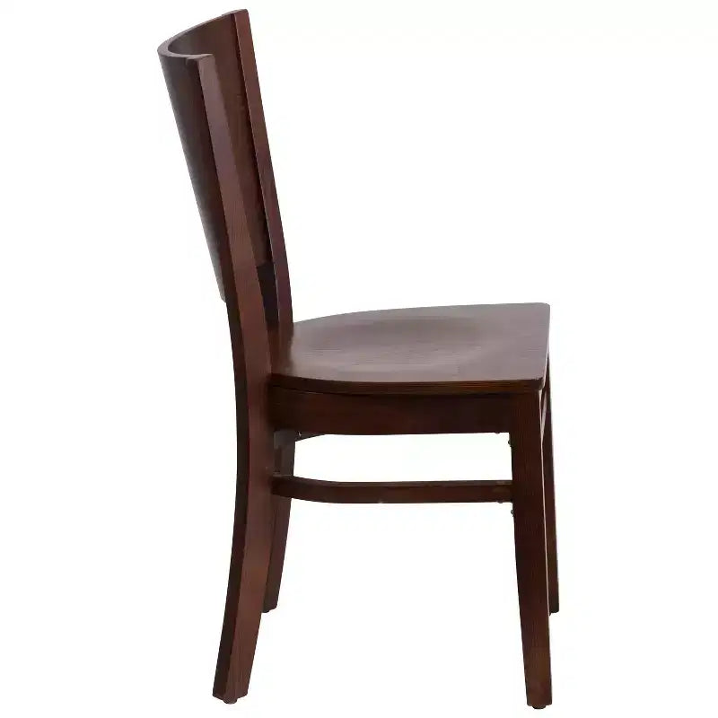 Chaise de restaurant en bois à dossier plein Flash Furniture 4 unités de la série Lacey