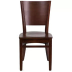 Chaise de restaurant en bois à dossier plein Flash Furniture 4 unités de la série Lacey