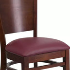 Chaise de restaurant en bois à dossier plein Flash Furniture 4 unités de la série Lacey