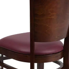 Chaise de restaurant en bois à dossier plein Flash Furniture 4 unités de la série Lacey