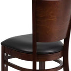 Chaise de restaurant en bois à dossier plein Flash Furniture 4 unités de la série Lacey