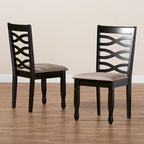 Lot de 2 chaises de salle à manger en bois Lanier (style moderne et contemporain)