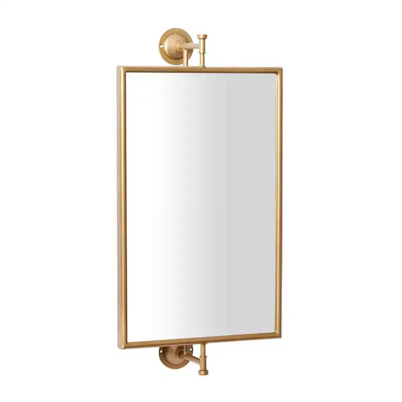 Miroir Mural Rectangulaire Fait Main en Métal - Olivia & May