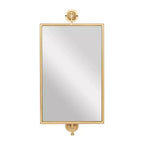 Miroir Mural Rectangulaire Fait Main en Métal - Olivia & May