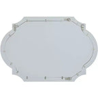 Miroir mural décoratif rectangulaire Noble Park Arch, cadre en bois feuille d'argent brillant, style glamour moderne, 71 cm de large, pour salle de bain, chambre, salon, maison