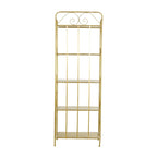 Étagère de Boulanger Pliable Haute à 5 Niveaux en Métal Décoratif pour Intérieur/Extérieur - Or ou Blanc - Roche River Decor