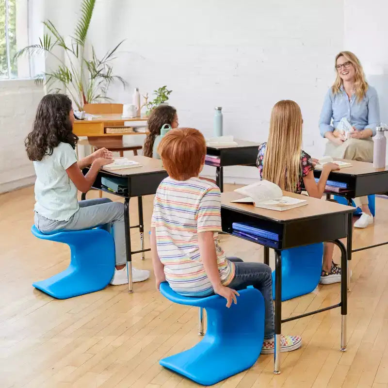 Tabouret Wave Seat Perch d'ECR4Kids, hauteur d'assise de 14 à 15,1 po, sièges flexibles, paquet de 2