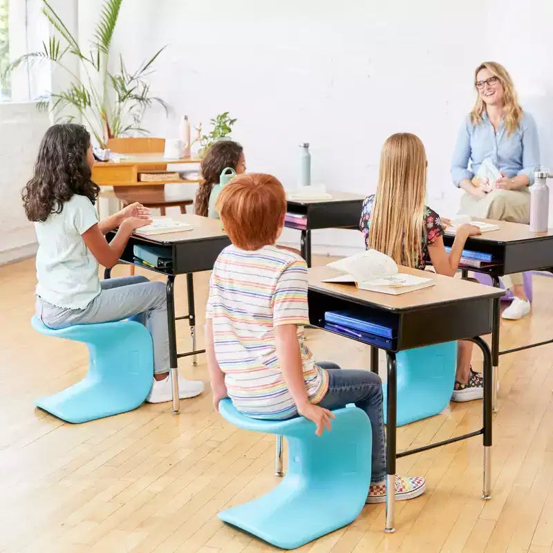 Tabouret Wave Seat Perch d'ECR4Kids, hauteur d'assise de 14 à 15,1 po, sièges flexibles, paquet de 2