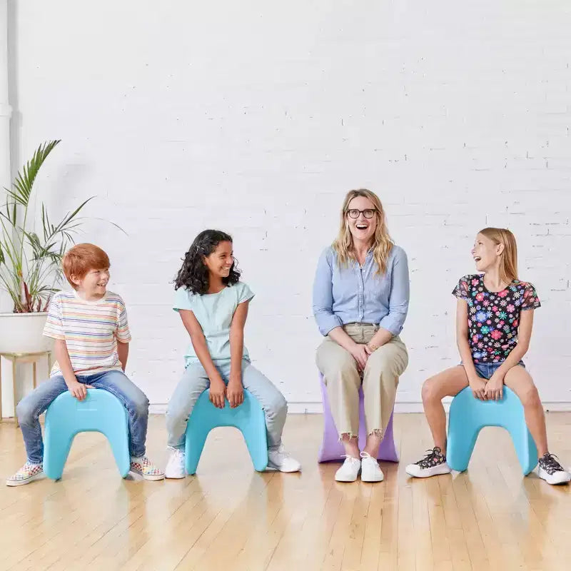 Tabouret Wave Seat Perch d'ECR4Kids, hauteur d'assise de 14 à 15,1 po, sièges flexibles, paquet de 2
