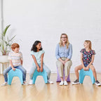 Tabouret Wave Seat Perch d'ECR4Kids, hauteur d'assise de 14 à 15,1 po, sièges flexibles, paquet de 2