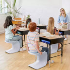 Tabouret Wave Seat Perch d'ECR4Kids, hauteur d'assise de 14 à 15,1 po, sièges flexibles, paquet de 2