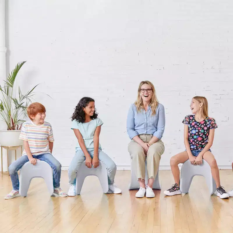 Tabouret Wave Seat Perch d'ECR4Kids, hauteur d'assise de 14 à 15,1 po, sièges flexibles, paquet de 2