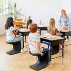 Tabouret Wave Seat Perch d'ECR4Kids, hauteur d'assise de 14 à 15,1 po, sièges flexibles, paquet de 2