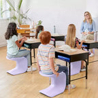 Tabouret Wave Seat Perch d'ECR4Kids, hauteur d'assise de 14 à 15,1 po, sièges flexibles, paquet de 2