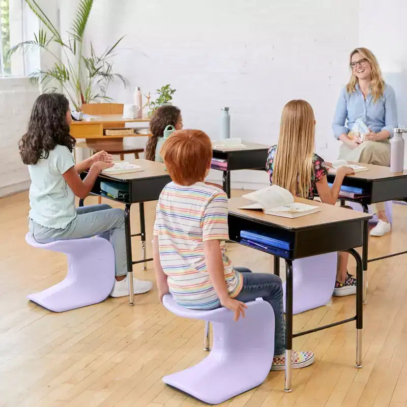 Tabouret Wave Seat Perch d'ECR4Kids, hauteur d'assise de 14 à 15,1 po, sièges flexibles, paquet de 2