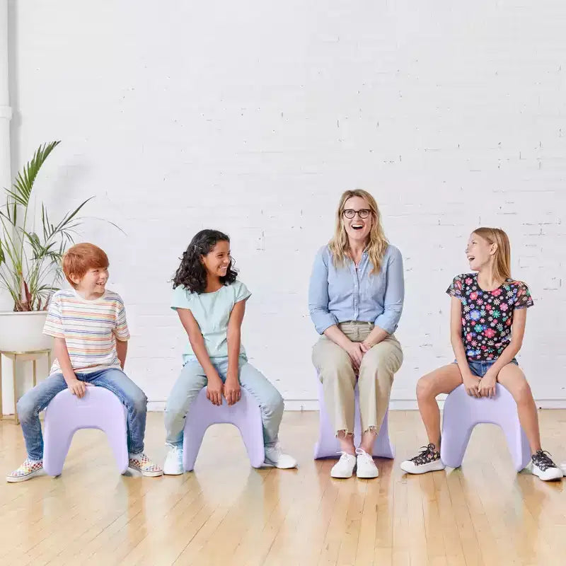 Tabouret Wave Seat Perch d'ECR4Kids, hauteur d'assise de 14 à 15,1 po, sièges flexibles, paquet de 2