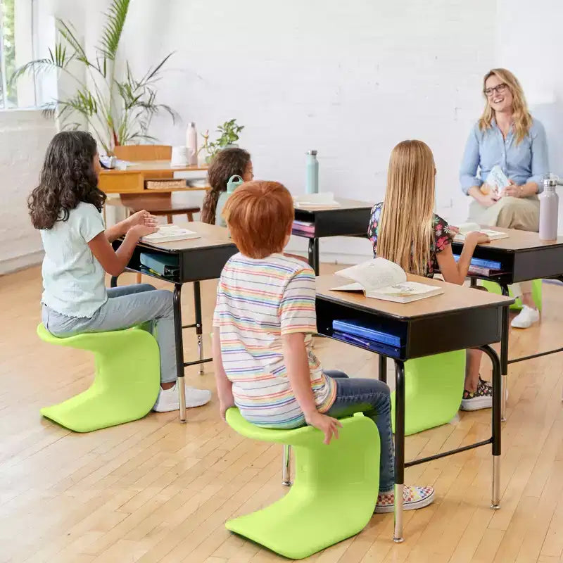 Tabouret Wave Seat Perch d'ECR4Kids, hauteur d'assise de 14 à 15,1 po, sièges flexibles, paquet de 2