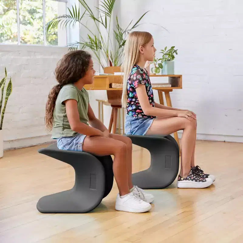 Tabouret Wave Seat Perch d'ECR4Kids, hauteur d'assise de 14 à 15,1 po, sièges flexibles, paquet de 2